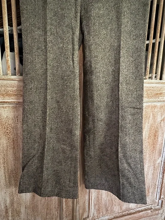 Michael Kors Gray Herringbone Tailored Straight-Leg Trousers - Picture 5 of 10